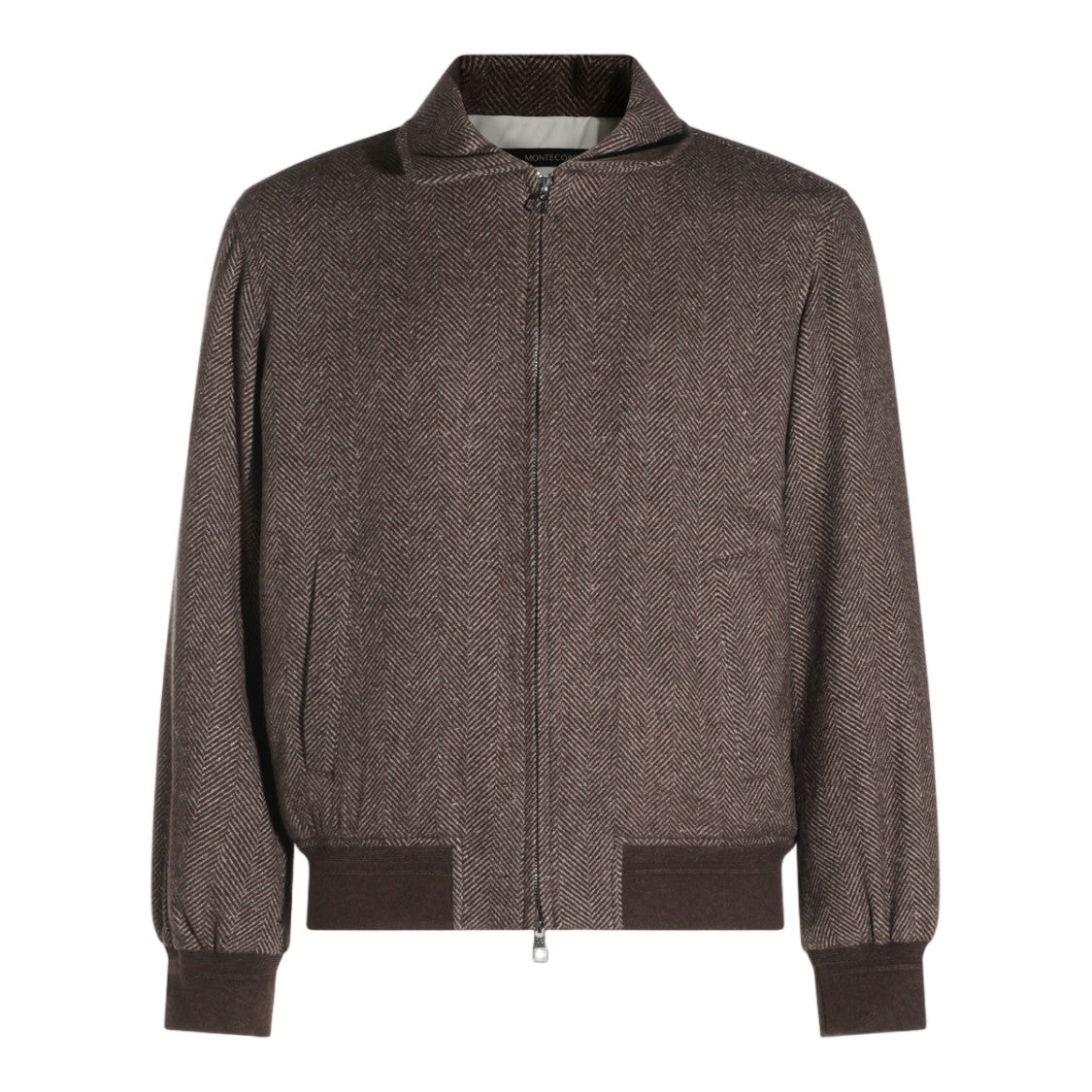 Montecore Brown Herringbone Vintage Collar Jacket
