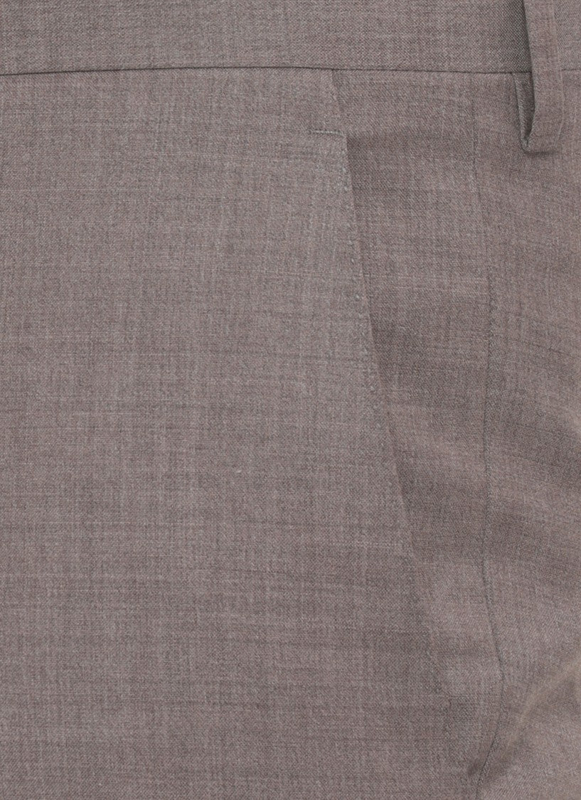 Lardini Brown Wool Lapel Pin Suit
