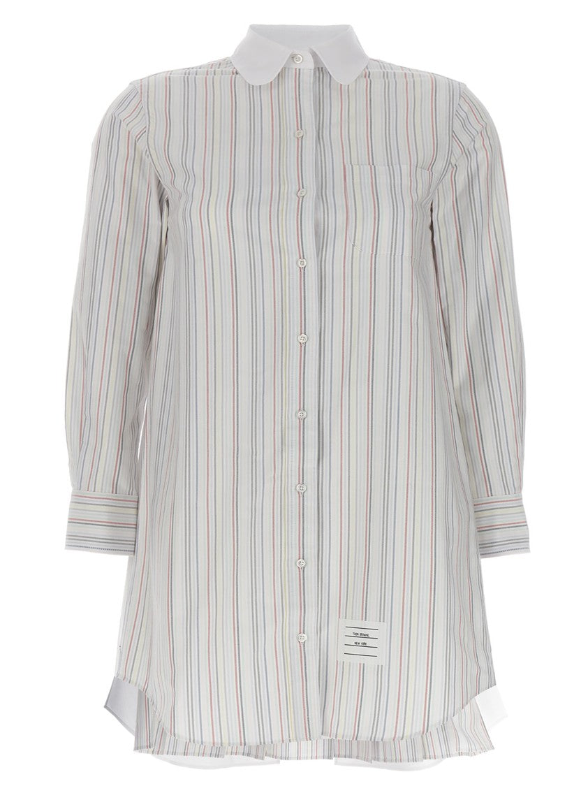 Thom Browne Striped Oxford Cotton Shirt Dress