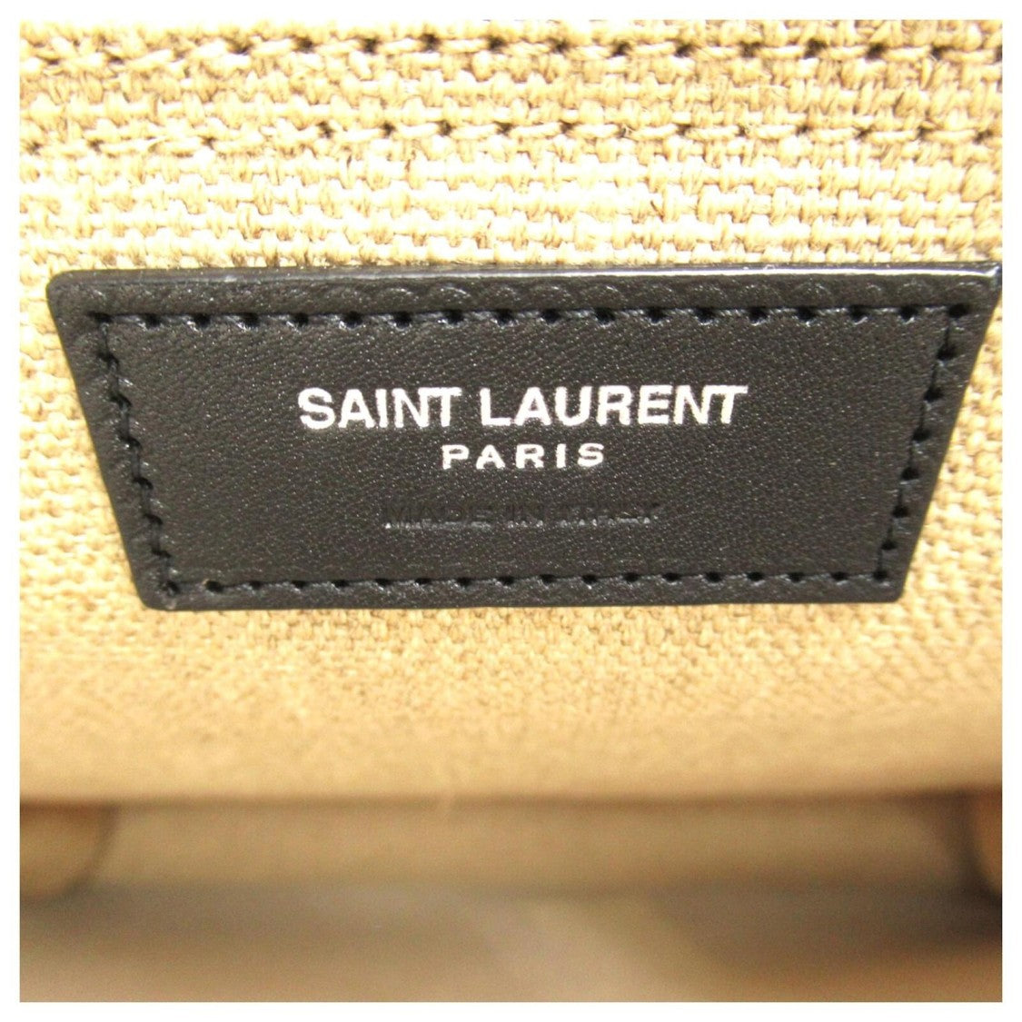 Saint Laurent Structured Beige Tote Bag With Contrasting Sides