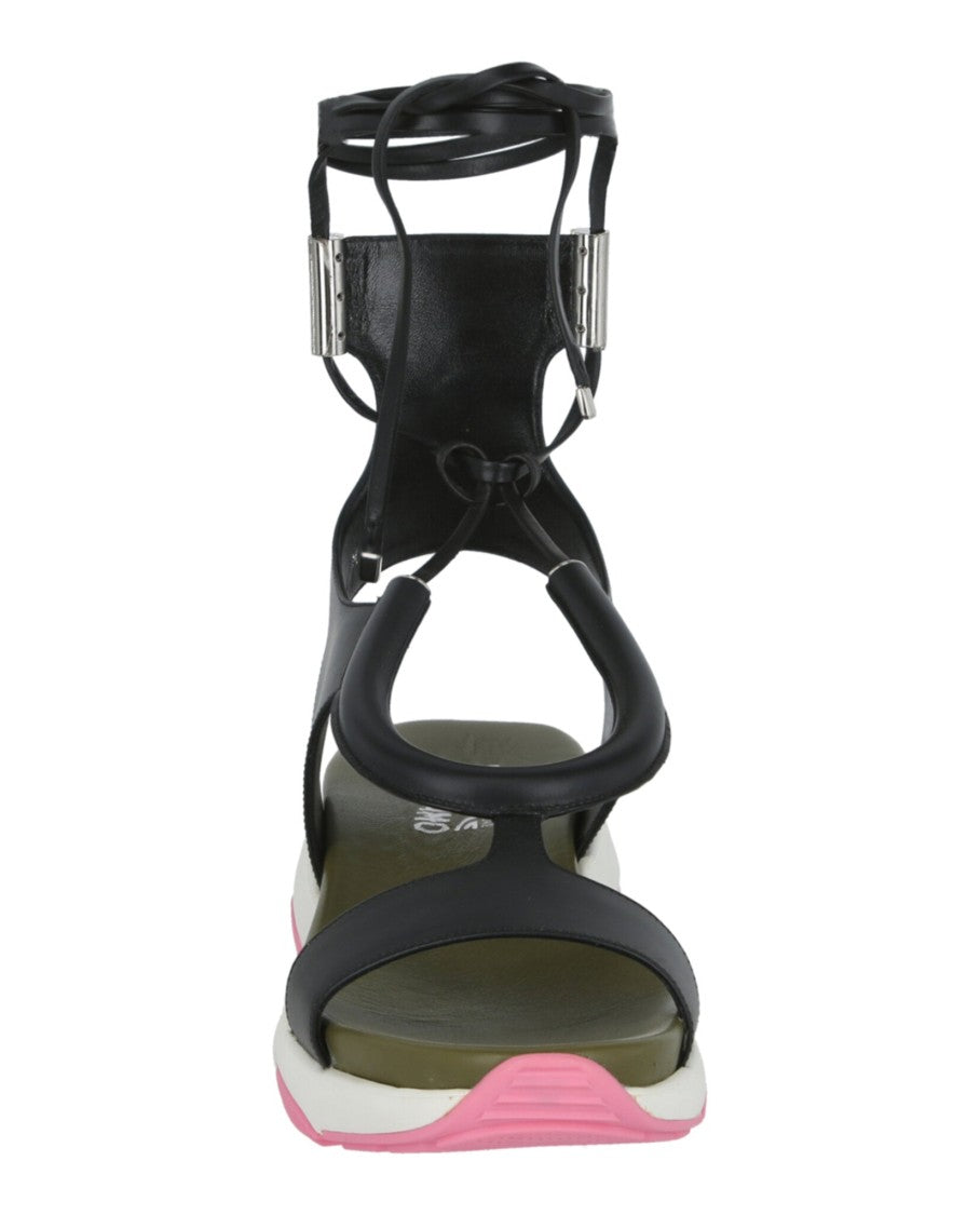 Ferragamo Lace-Up Flat Sandals