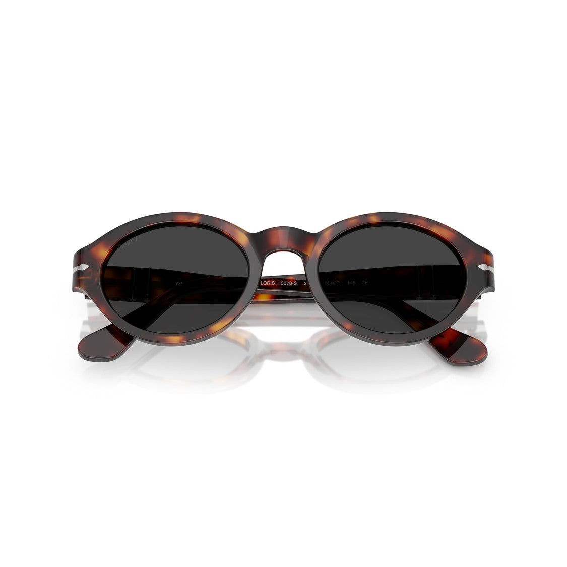 Persol 0Po3378s Tortoiseshell Oval Frame Sunglasses With Metallic Detail