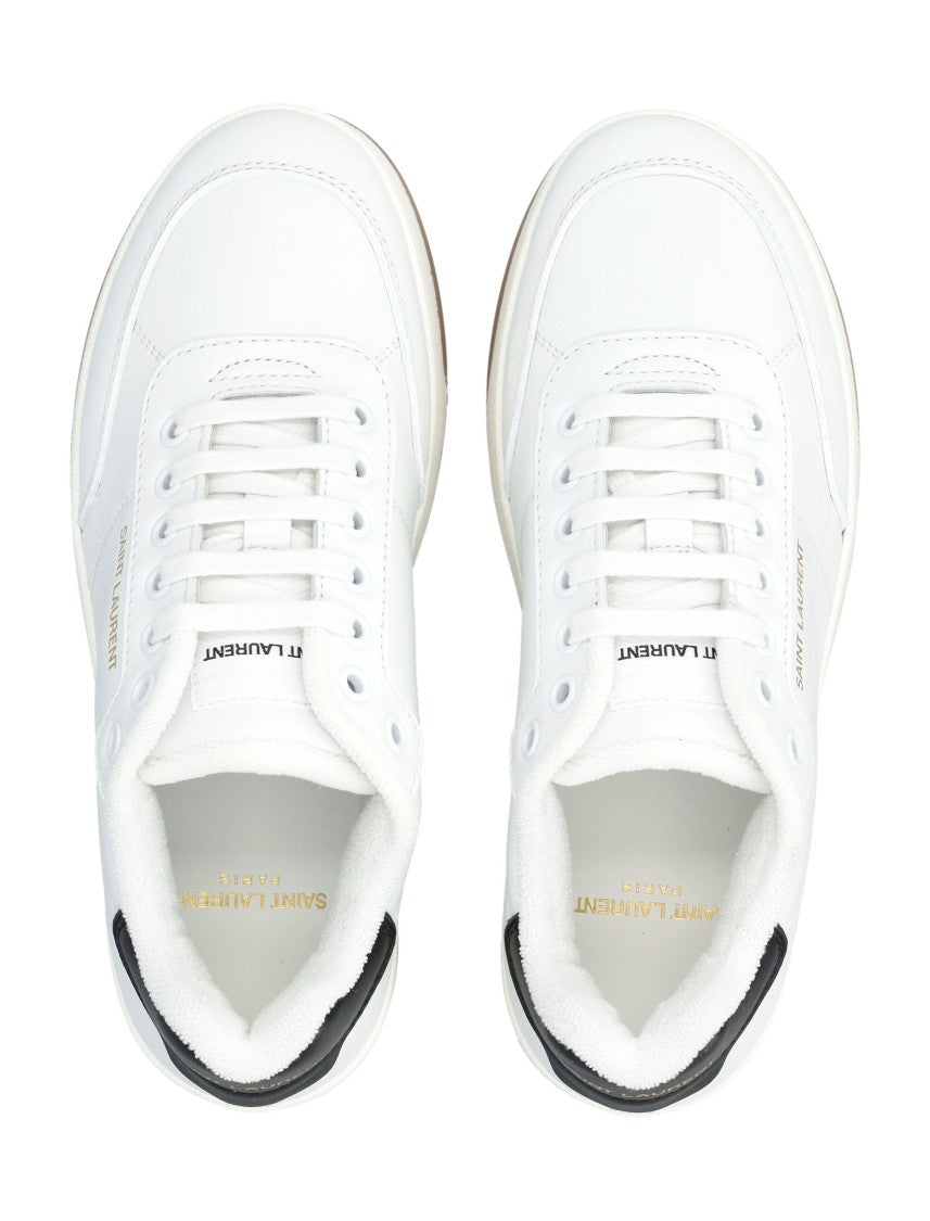 Saint Laurent Saint Laurent Sl/61 Woman's Sneakers In Smooth White Leather