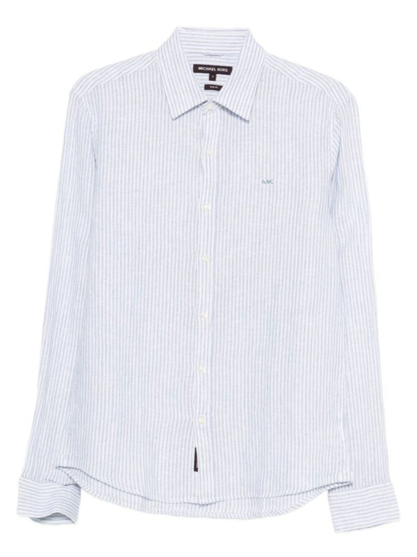 Michael Kors Long Sleeve Striped Button Up Shirt