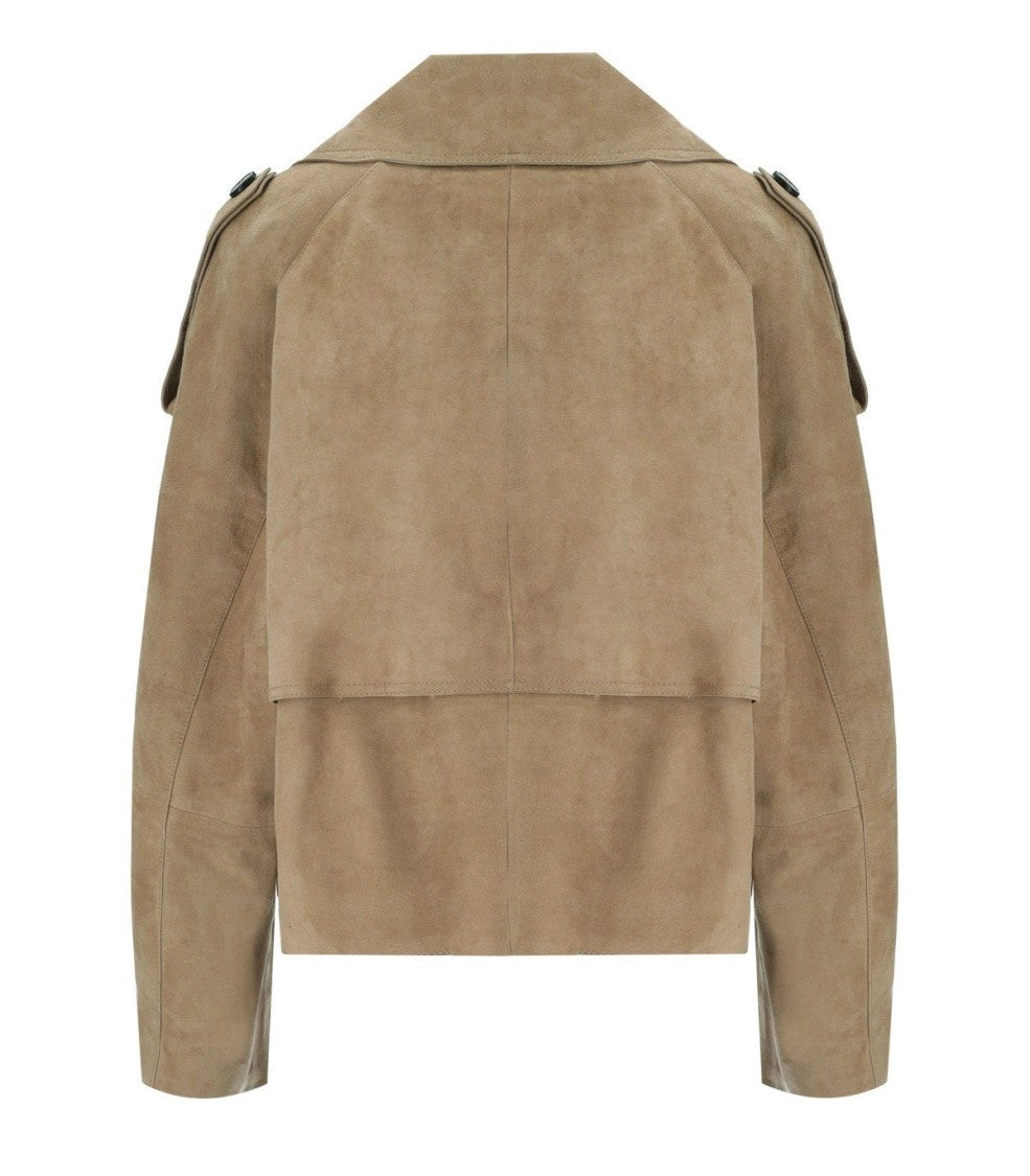 Max Mara Maga Beige Cropped Trench