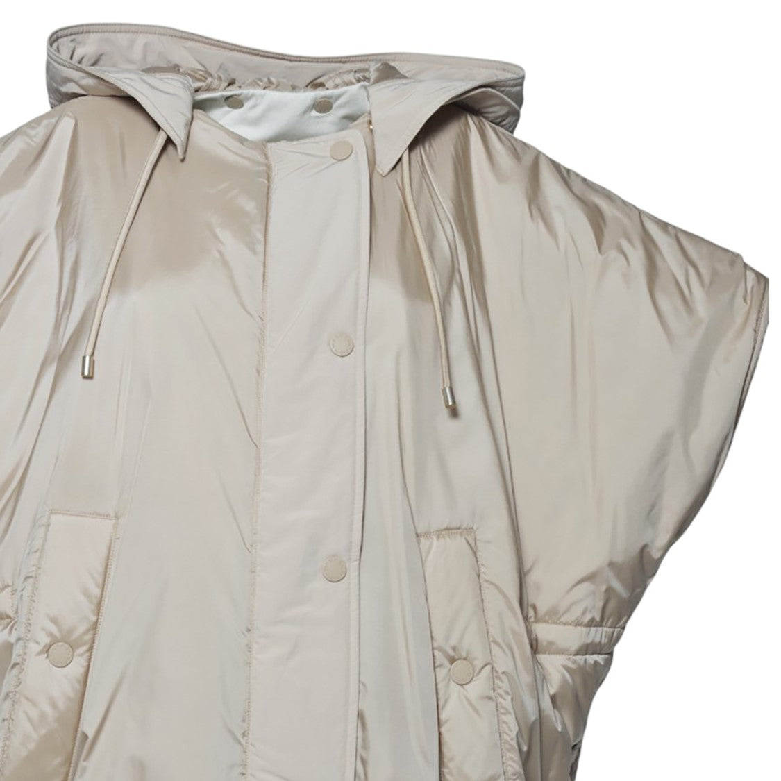 Max Mara Relaxed Oversized Hooded Jacket With Button Closure