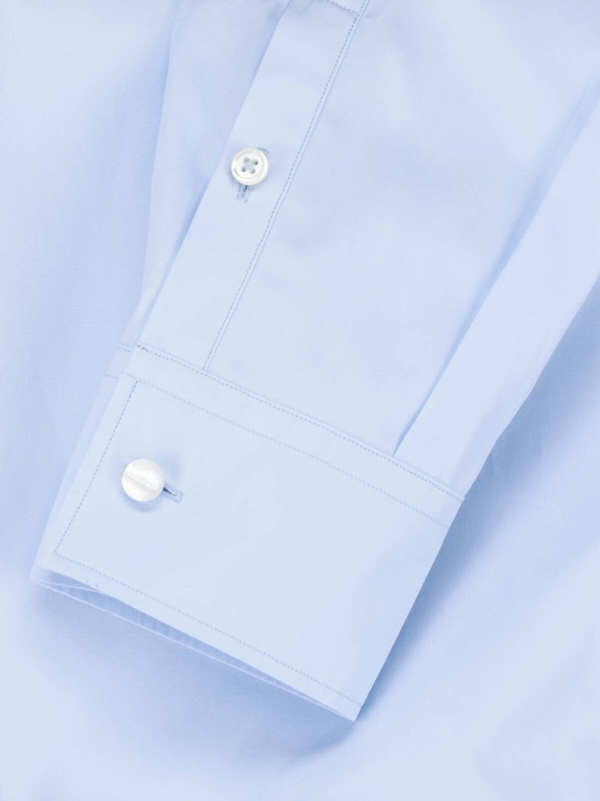Jil Sander Light Blue Classic Collar Cotton Shirt