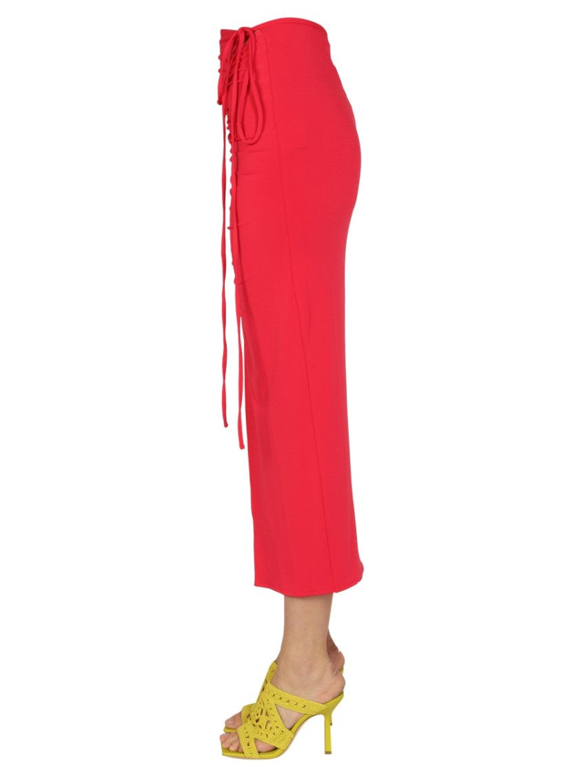 Self-Portrait Ruched Midi Skirt