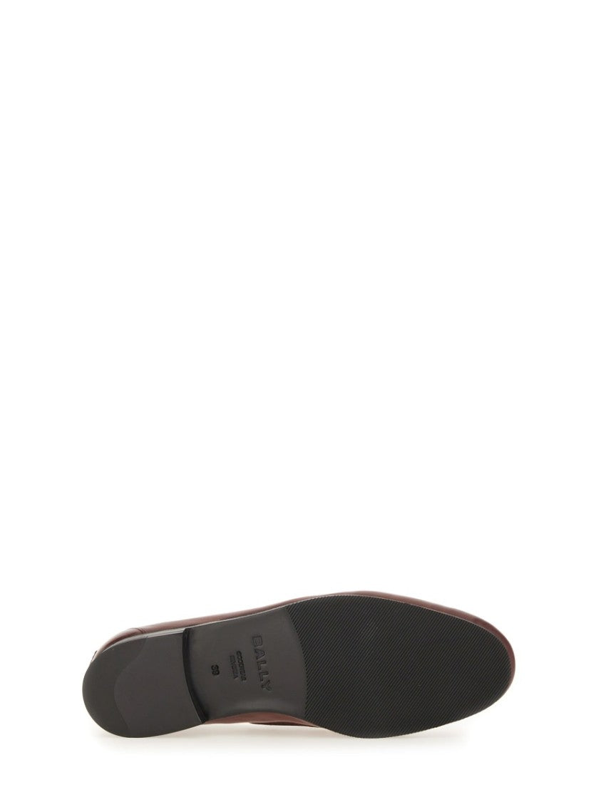 Bally Moccasin Plume With Polished Leather Upper And Decorative Bow