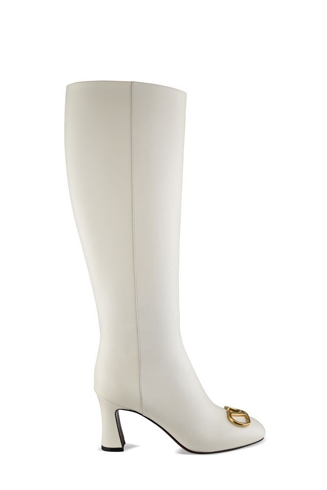 Valentino Garavani Garavani White Leather High Boots