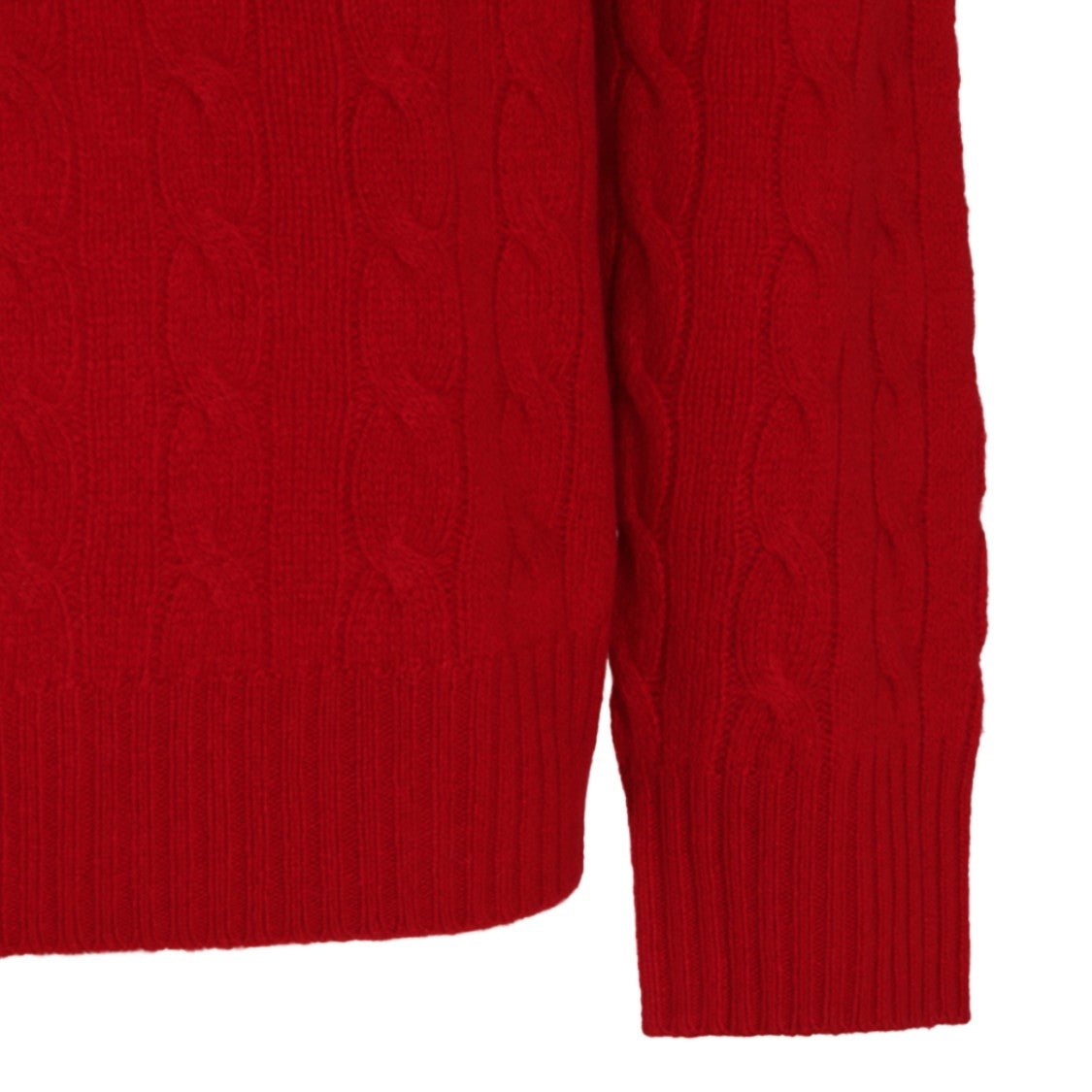 Polo Ralph Lauren Cable Knit Sweater With Crew Neckline And Embroidered Logo