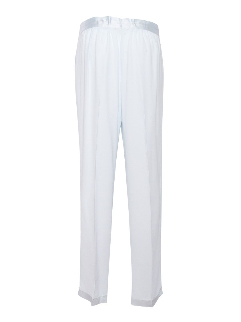 Forte Forte Baggy Satin Trousers With Wide Waistband
