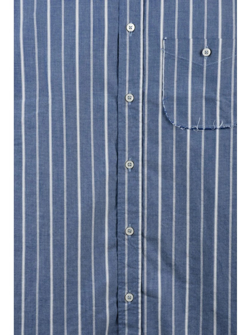Deuxieme Denim Cotton Denim Men Shirt