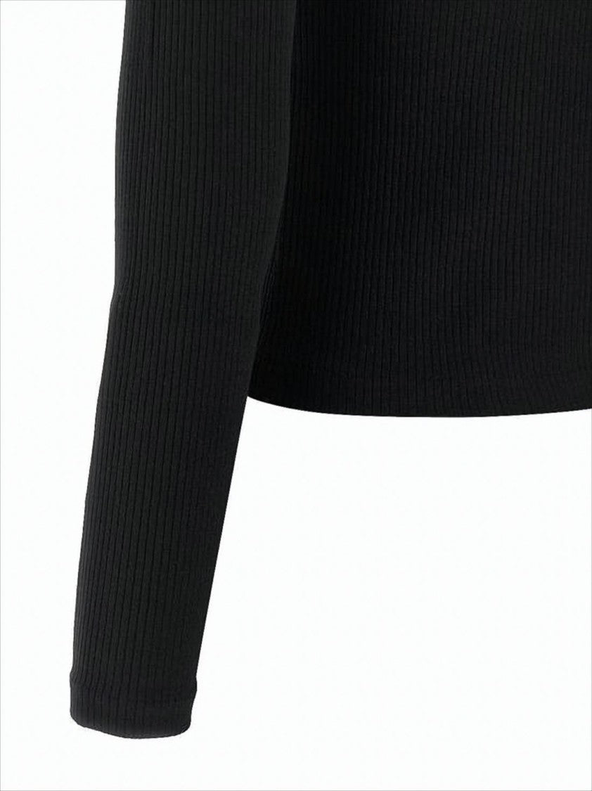 Maison Kitsuné Ribbed Cropped Cardigan With Button-Down Front