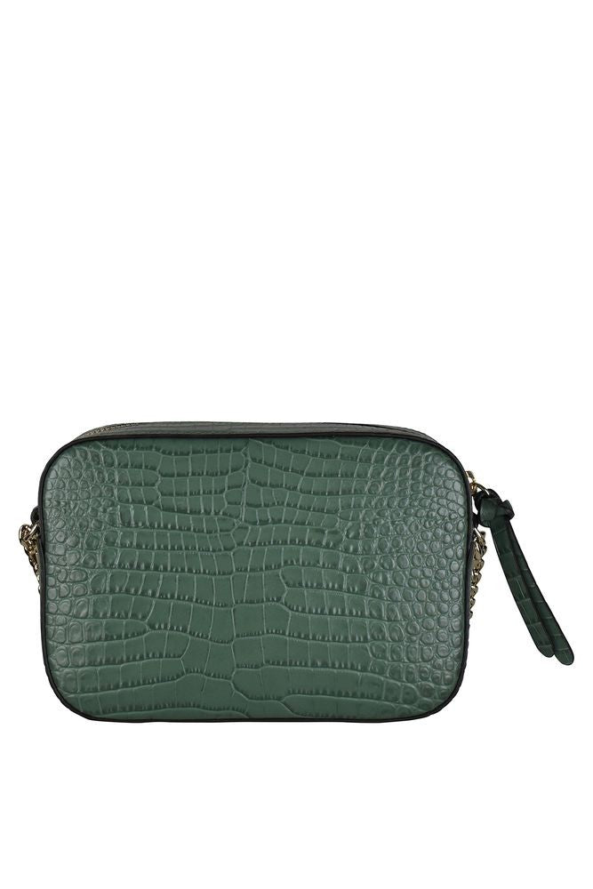Jimmy Choo Rectangular Green Crocodile Shoulder Bag With Chain