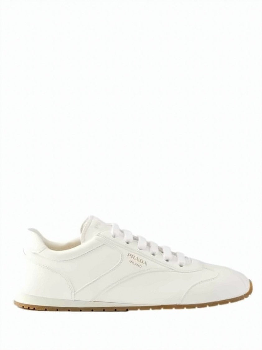 Prada Low-Top Sneaker With Lambskin Upper