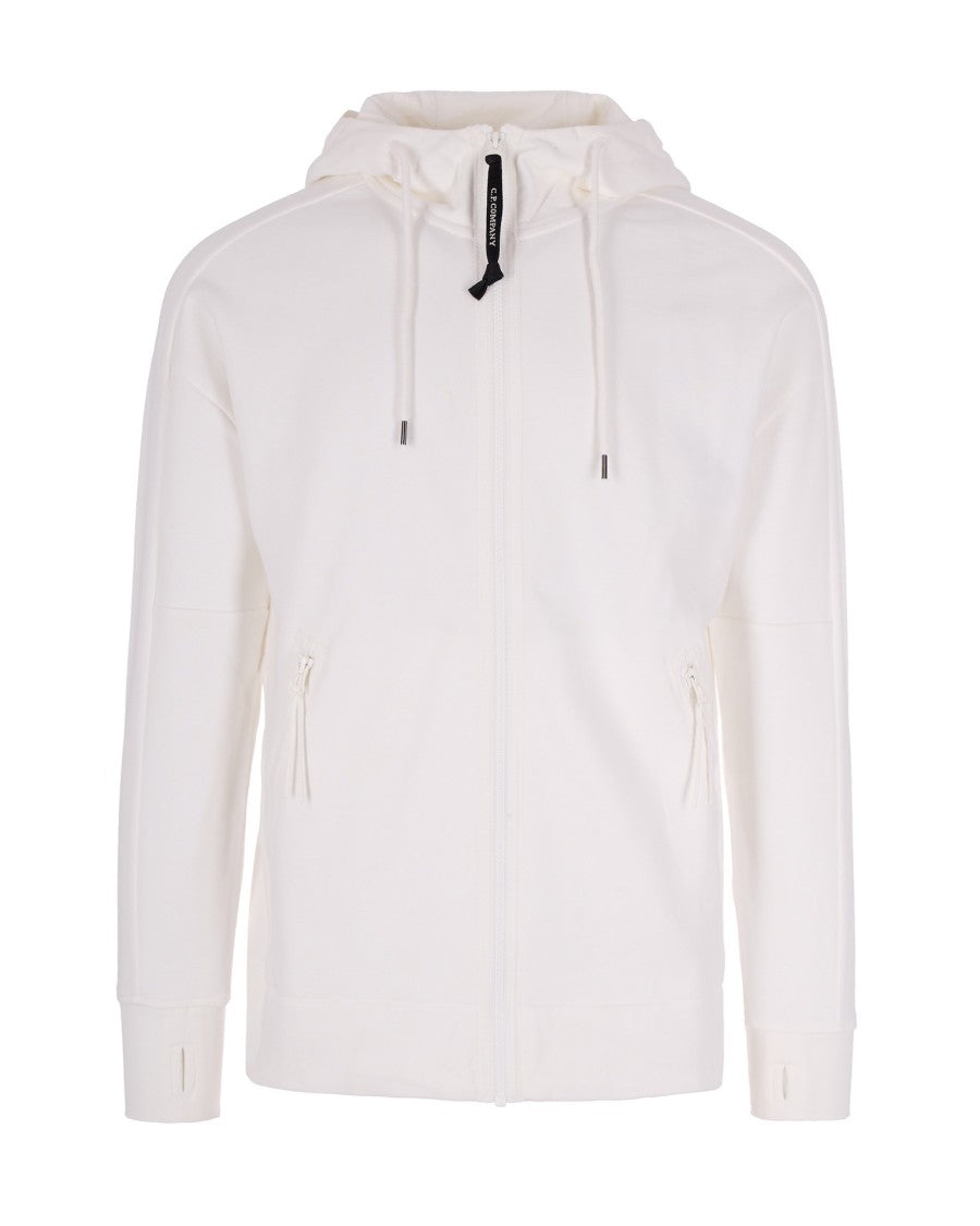 C.P. Company Diagonal Raised Fleece Hoodie With Adjustable Goggle Hood