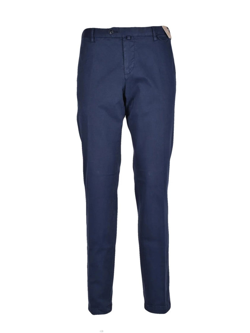 At.P.Co Blue Stretch Cotton-Blend Pants