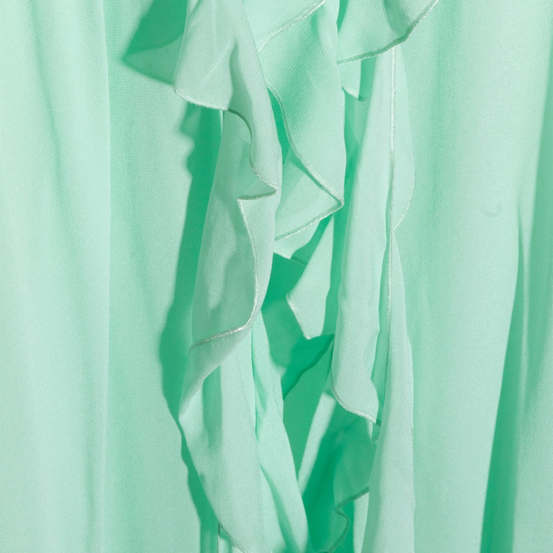 Blumarine Light Green Viscose Maxi Dress With Draped Details