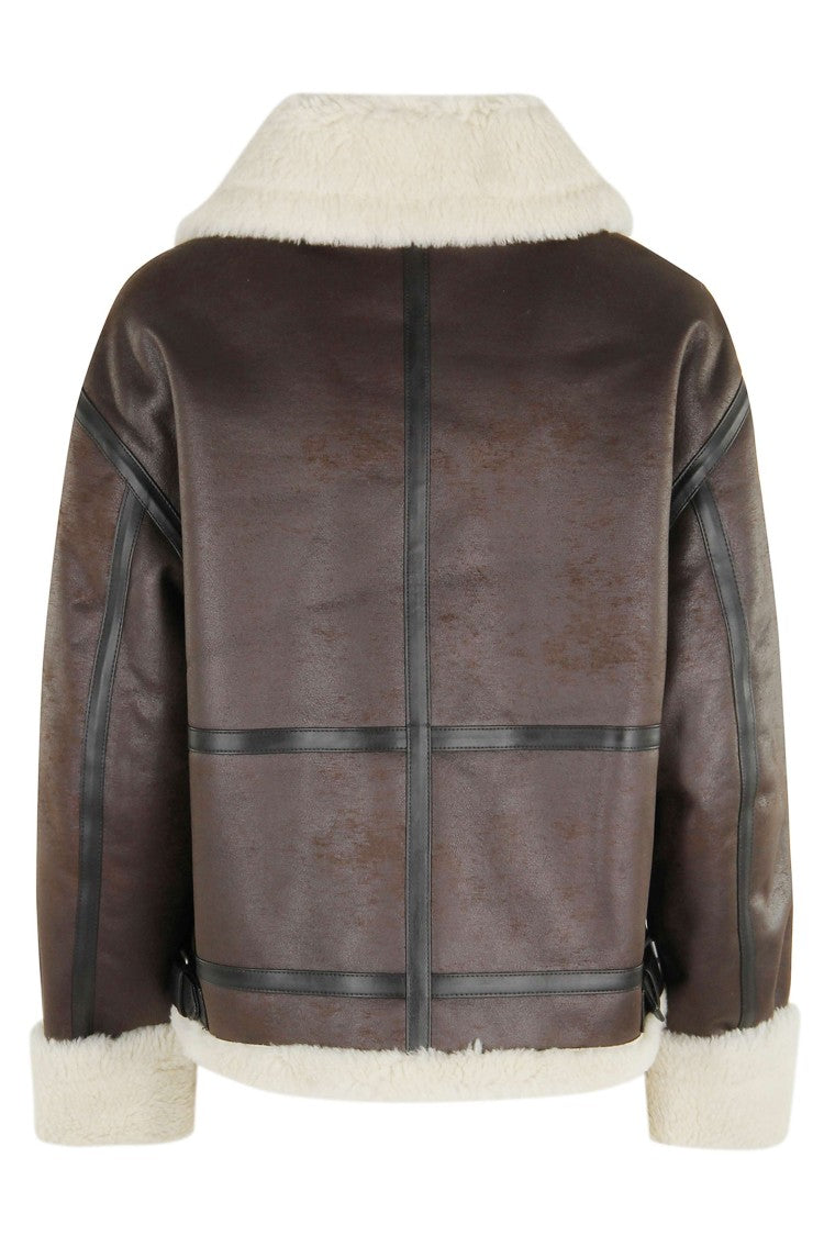 Dunst Loose Fit Line Shearling Jacket