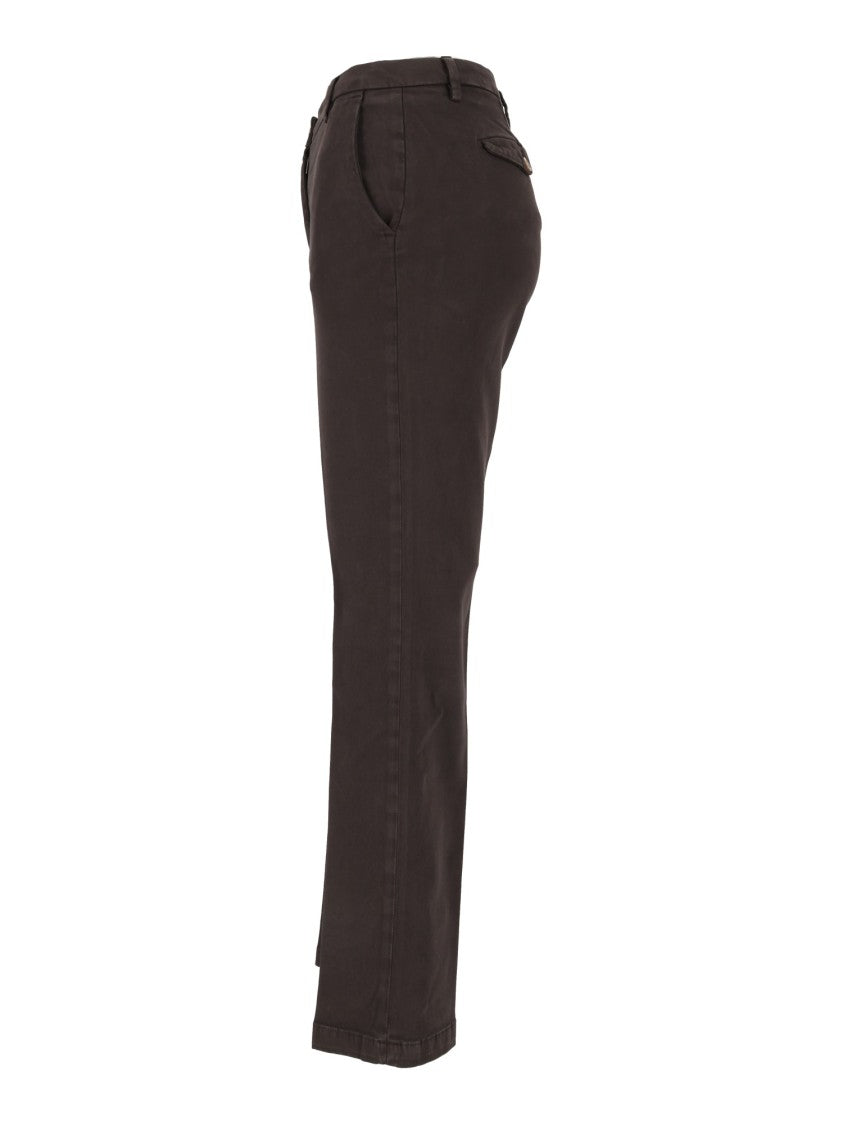 Briglia Mid-Rise Button Detail Straight-Leg Pants