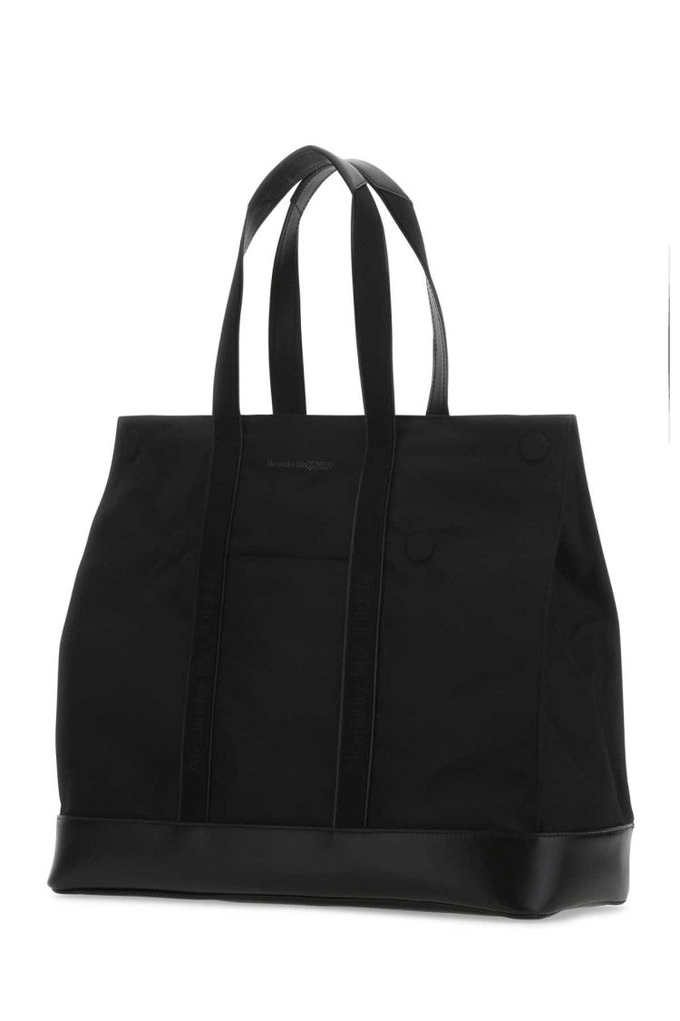 Alexander Mcqueen Black Fabric Shopping Bag