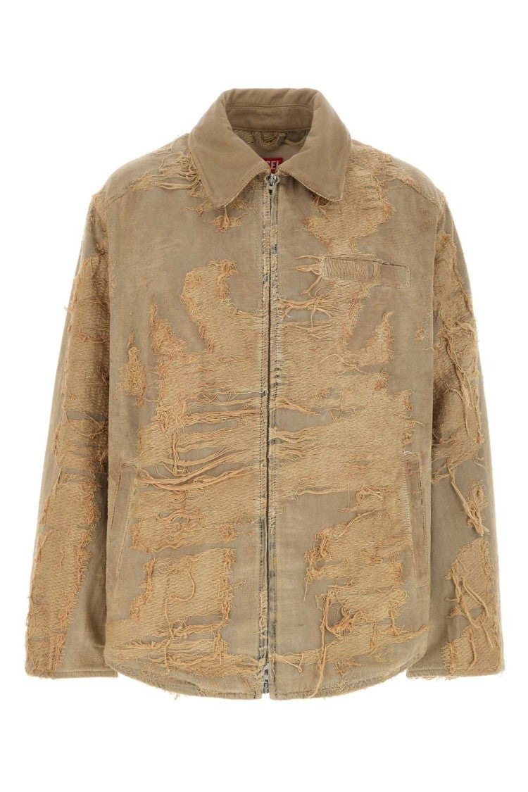 Diesel Beige Cotton D-Ivar Jacket