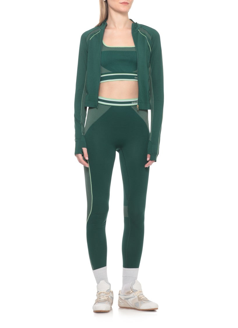 Casablanca Green Seamless Zip Sweatshirt