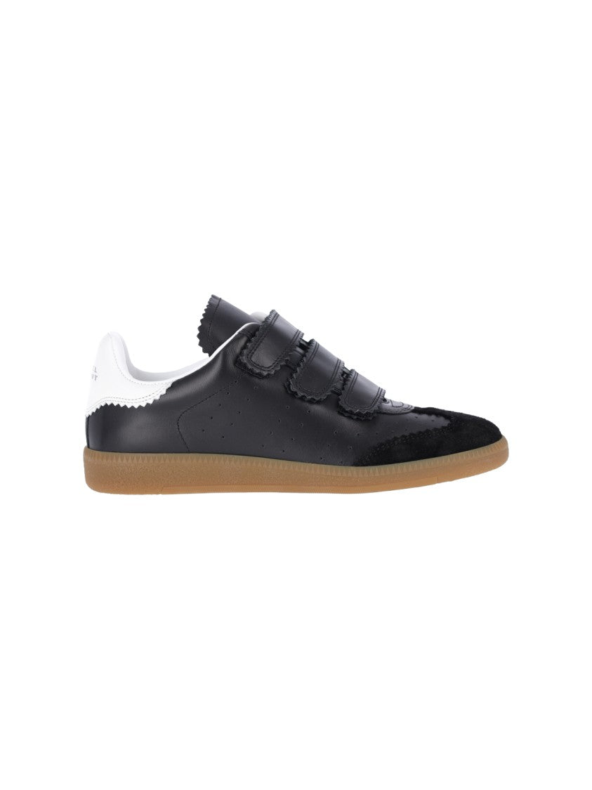 Isabel Marant Black Beth Leather Suede Sneakers