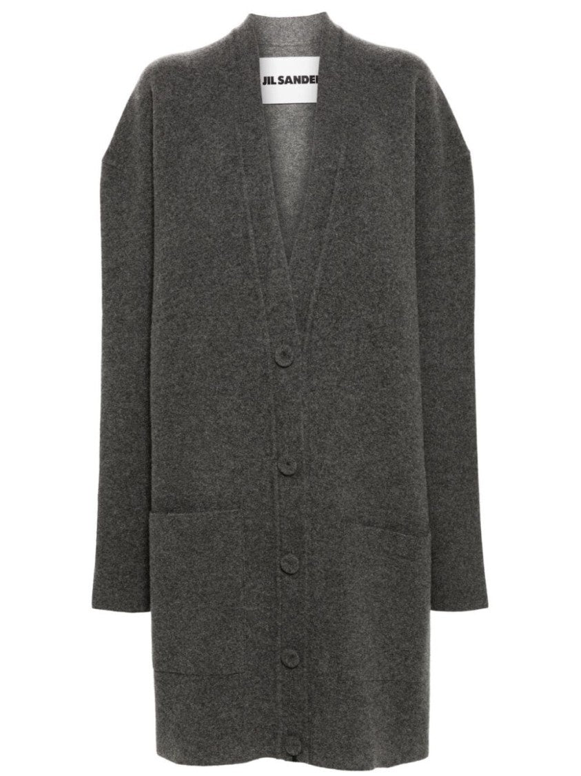 Jil Sander Relaxed Fit Wool Blend Cardigan