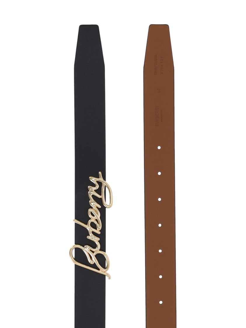 Burberry Reversible Logo Belt – Black/Brown