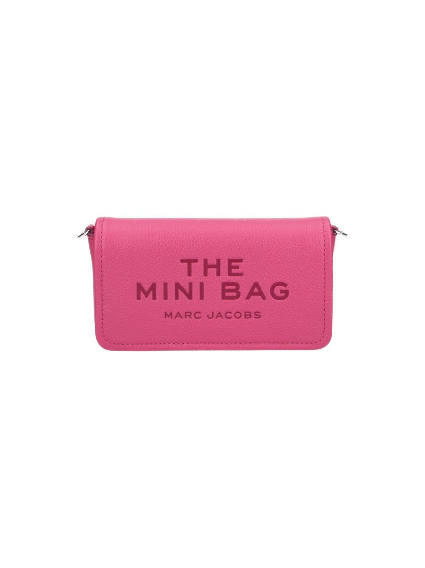 Marc Jacobs Pink The Leather Hammered Shoulder Bag