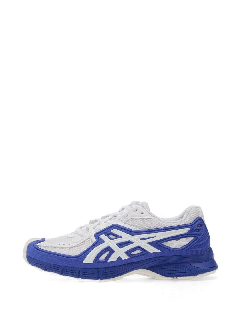 Comme Des Garçons Mesh Upper Sneakers With Blue Accents And Logo Detailing