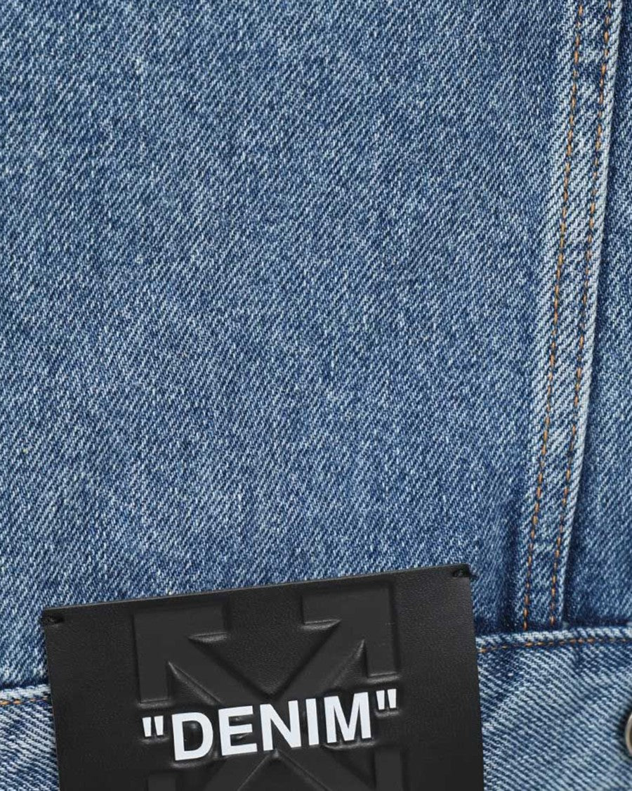 Off-White Half Arrow Printed Denim Skate Jacket