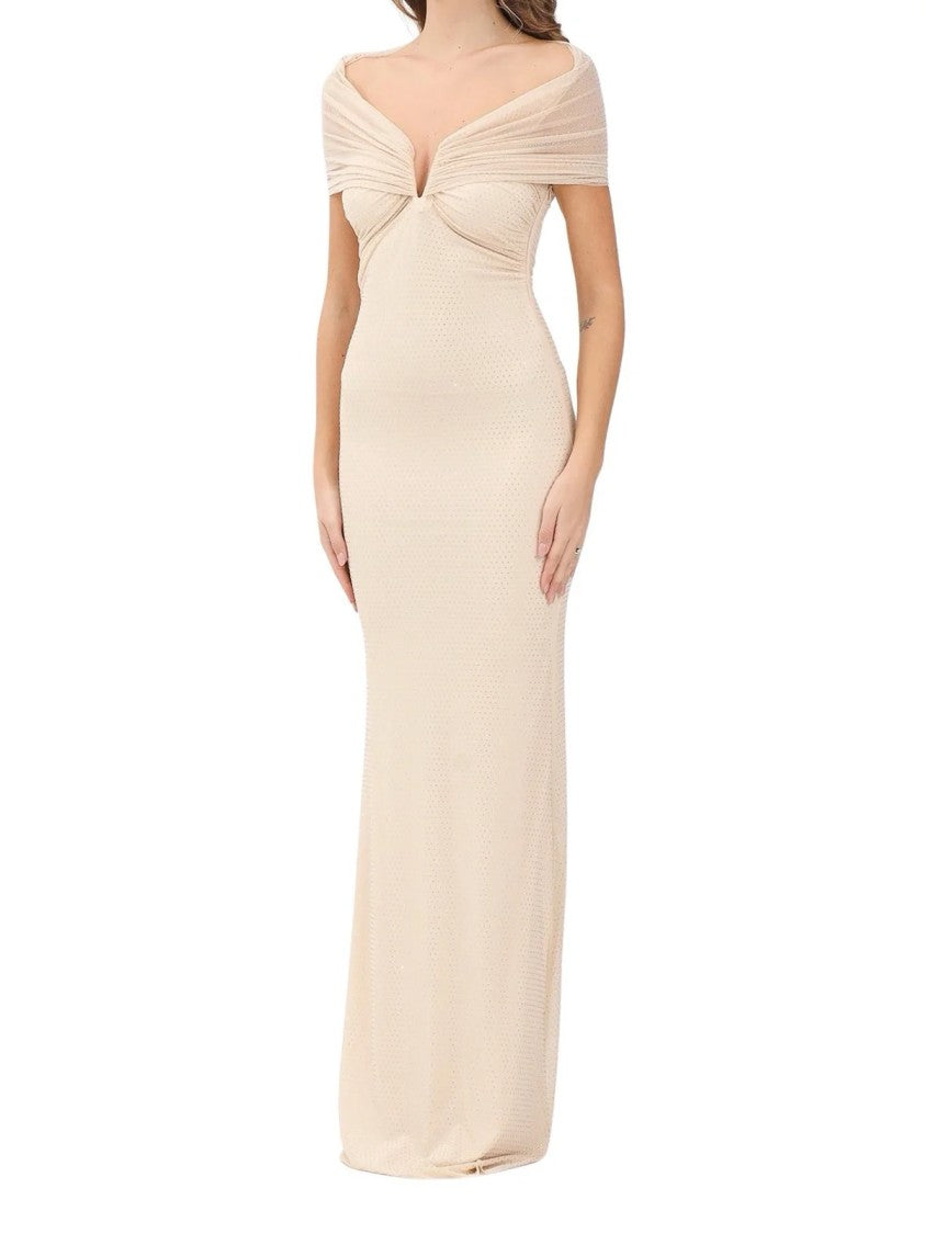 Alma Sanchez Long Tulle Dress With Light-Catching Embellishments