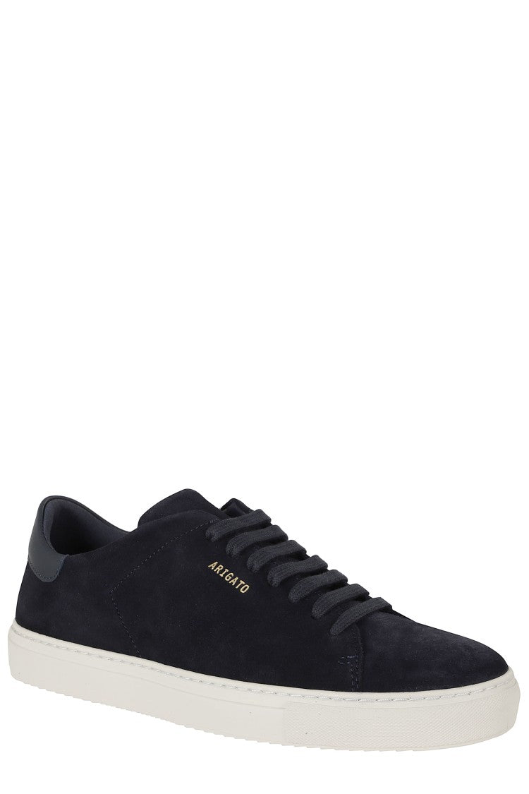 Axel Arigato Low-Top Blue Suede Sneakers With Embossed Branding
