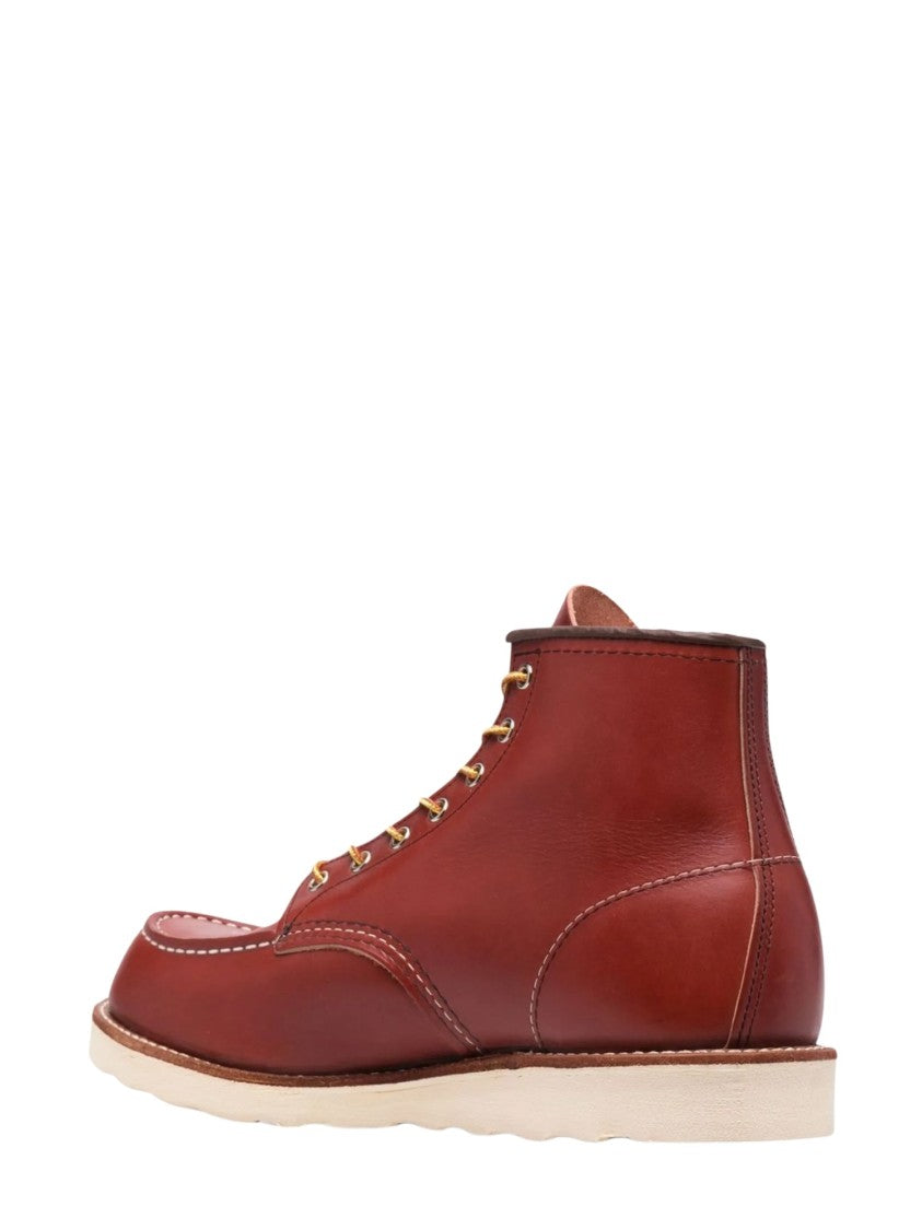 Red Wing Lace-Up Moc Toe Leather Ankle Boots