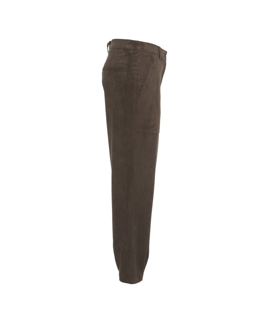 Cambio Chino Pants With Suede Effect And Tailored Fit