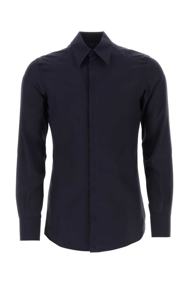 Dolce & Gabbana Midnight Blue Crepe Shirt
