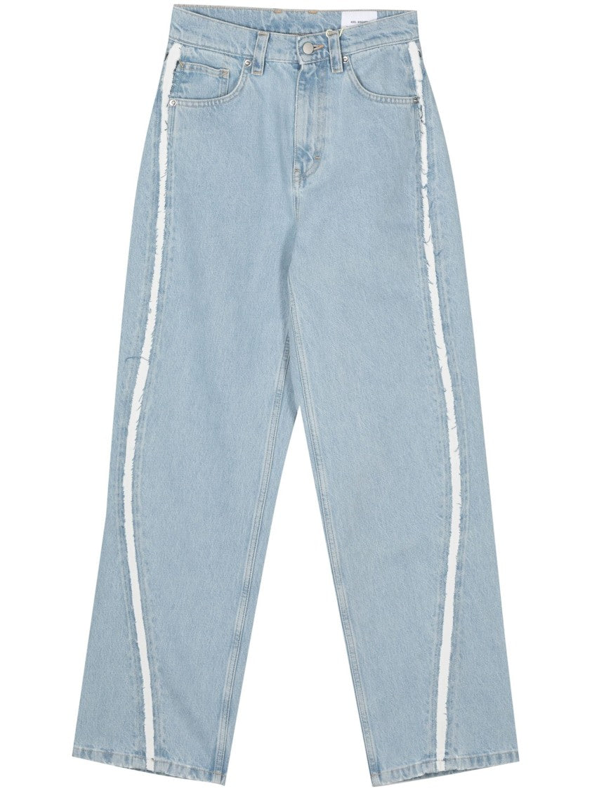 Axel Arigato Blue Studio Stripe Light Blue Straight-Leg Cotton Jeans