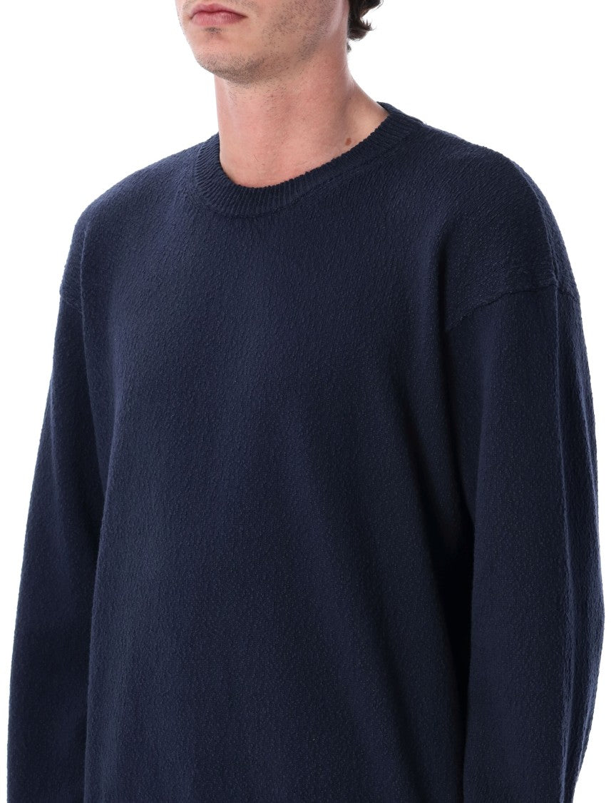 Roberto Collina Irregular Texture Cotton Crewneck Sweater