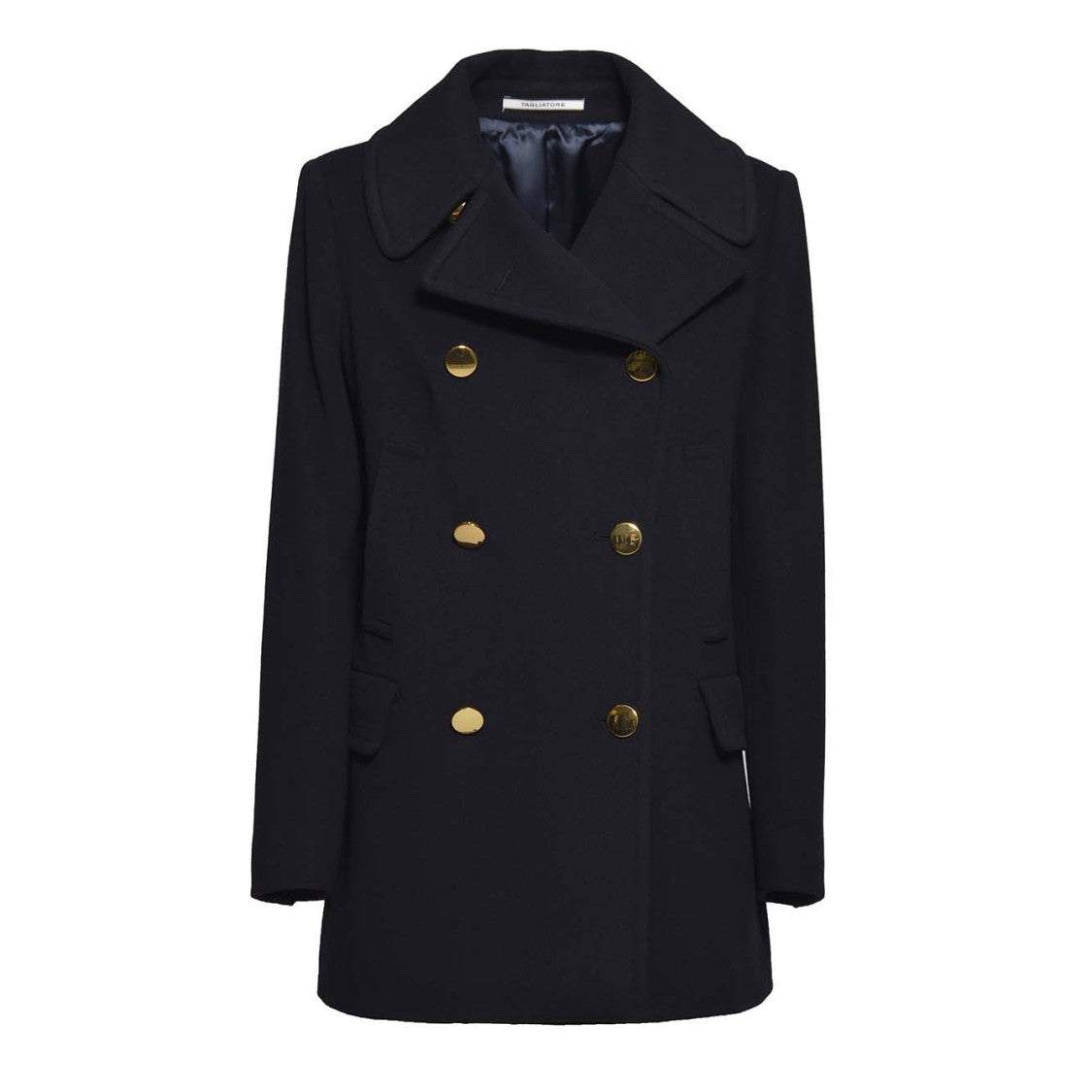 Tagliatore Blue Cashmere And Wool Blanche Coat