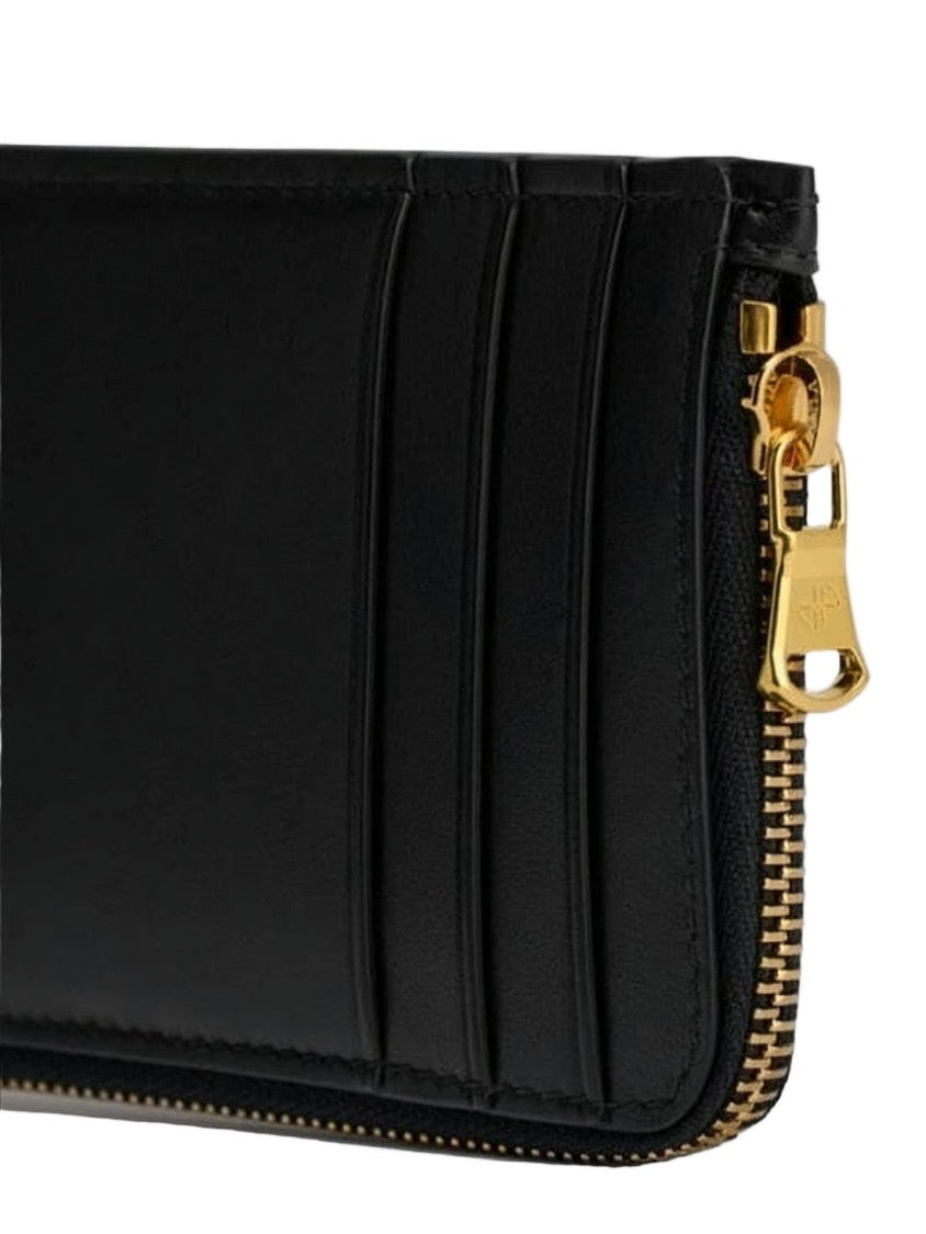 Patou Sleek Black Leather Card Wallet