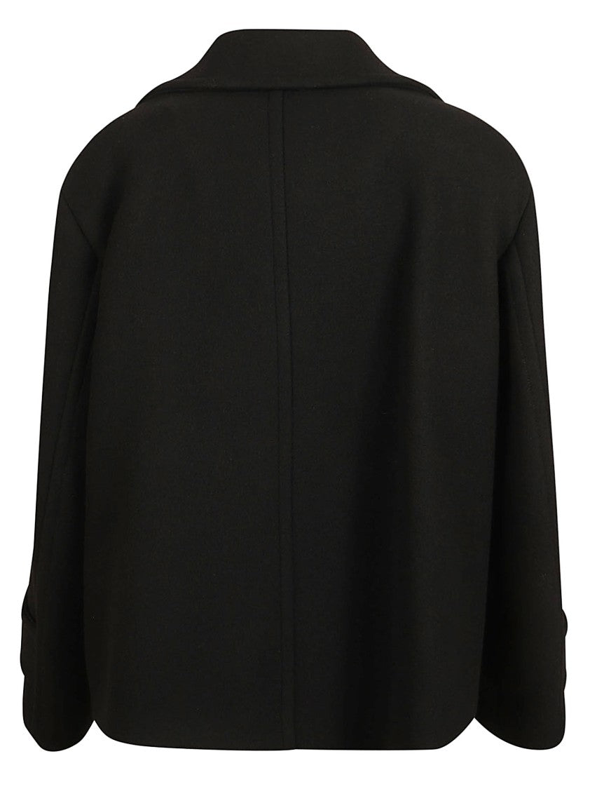 Chloé Oversized Wool Coat With Engraved Horn Buttons