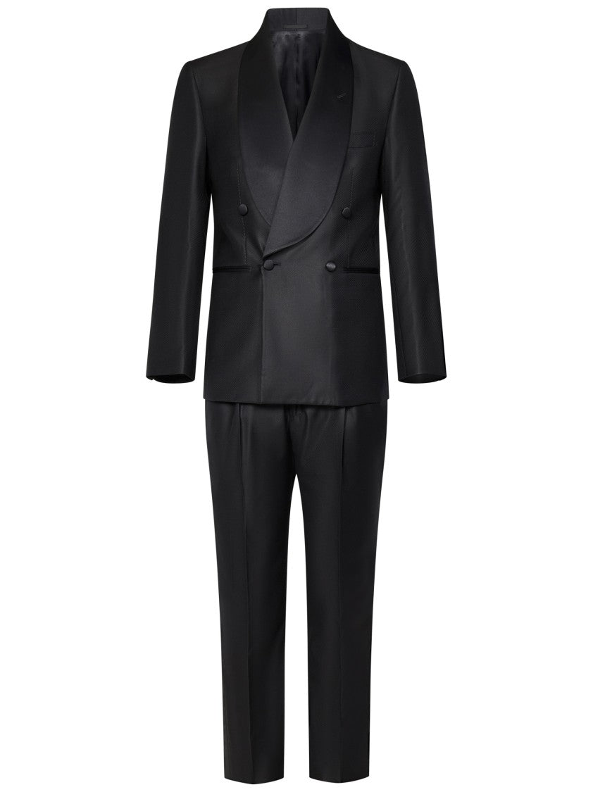 Franzese Collection Shawl Collar Black Tuxedo Suit