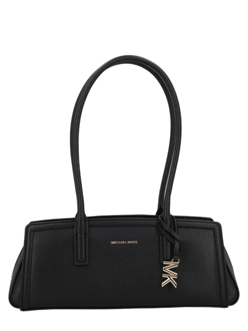 Michael Michael Kors Structured Shoulder Bag With Textured Leather And Metallic Charm