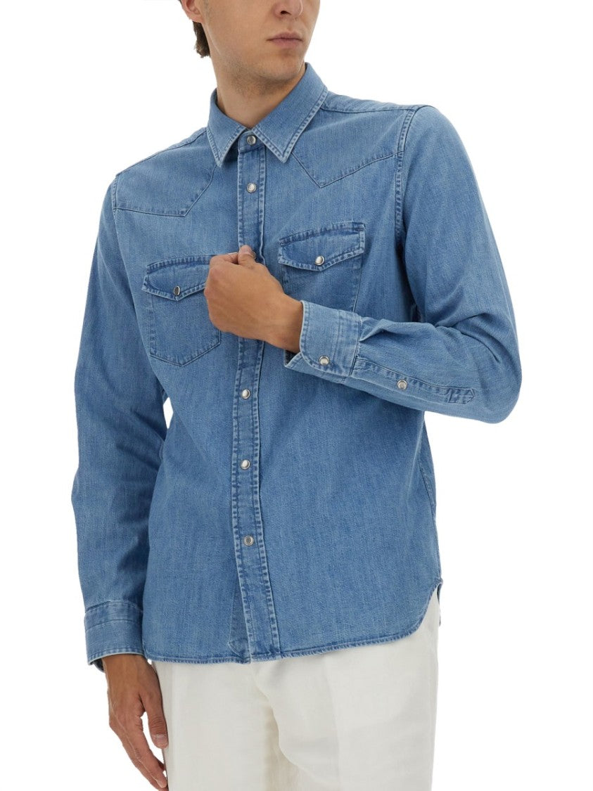 Tom Ford Classic Blue Western Shirt