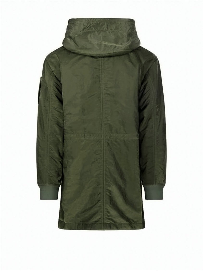 C.P. Company Relaxed-Fit Green Hooded Jacket With Functional Pockets
