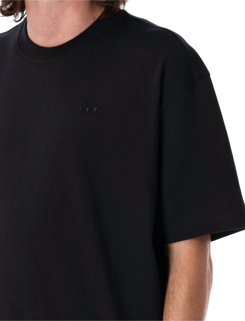 Diesel T-Boggy-Megoval-D T-Shirt With Tonal And Contrasting Logo Embroidery