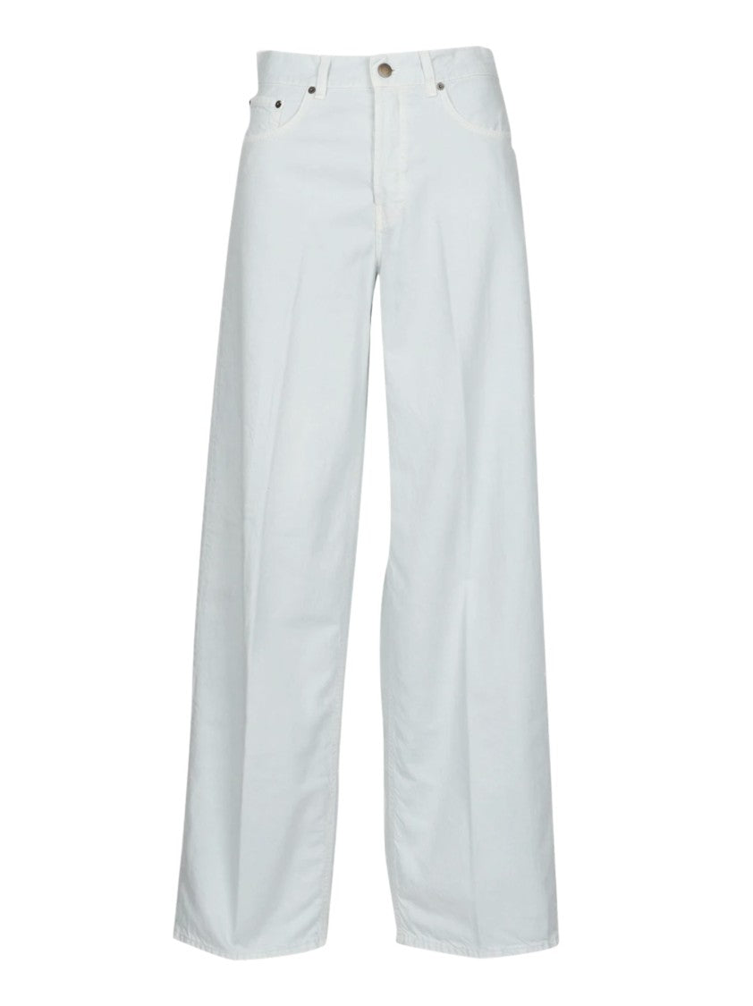 Haikure Light Blue Boyfriend Wide-Leg Jeans With Soft Waist